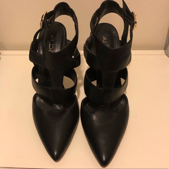 Aldo black strappy heel - Picture 2 of 4